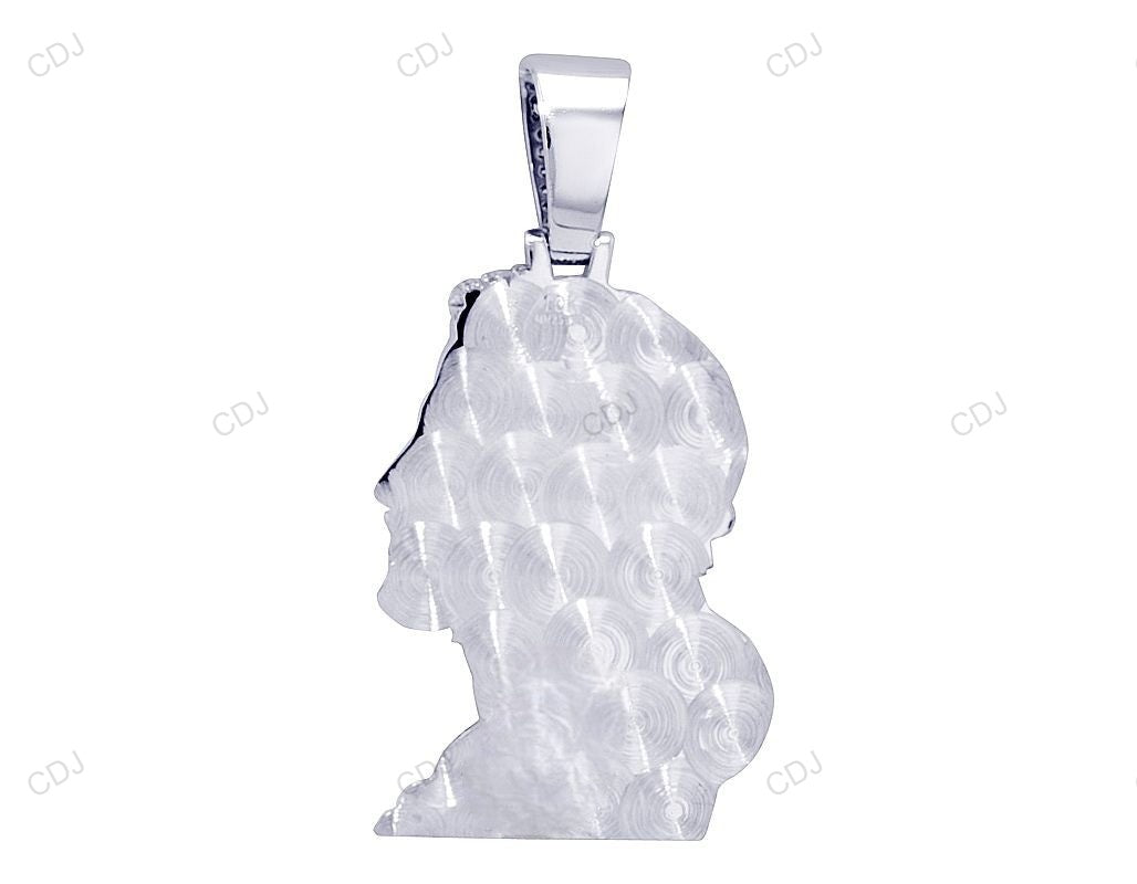 Crowned Jesus Side Lab Grown Diamond Gold Customize Pendant hip hop jewelry CustomDiamJewel