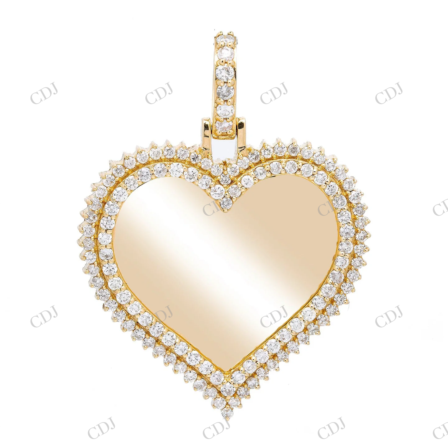 Iced Heart 925 Silver Moissanite Pendant Hip Hop Pendent customdiamjewel