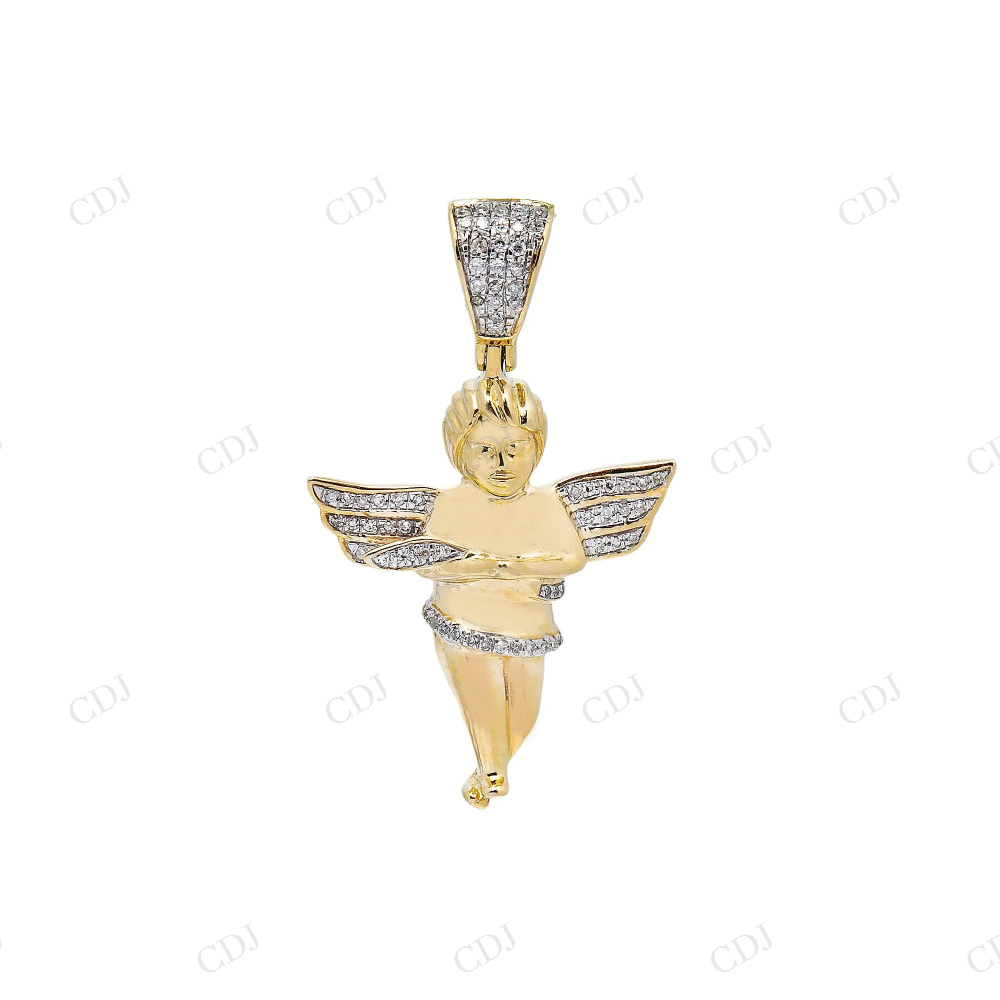 Cherub Angel Wing Pendant Fully Iced Out Diamond Hip Hop Pendant Hip Hop Pendent customdiamjewel