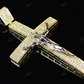 Men's Simulated Lab Grown Diamond Jesus Crucifix Yellow Gold Pendant hip hop jewelry CustomDiamJewel