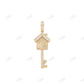 925 Silver Moissanite Baguette Round Diamond Hip Hop House Key Pendant Hip Hop Pendent customdiamjewel