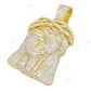 Iced Out Jesus Lab Grown Diamond Yellow Gold Pendant hip hop jewelry CustomDiamJewel
