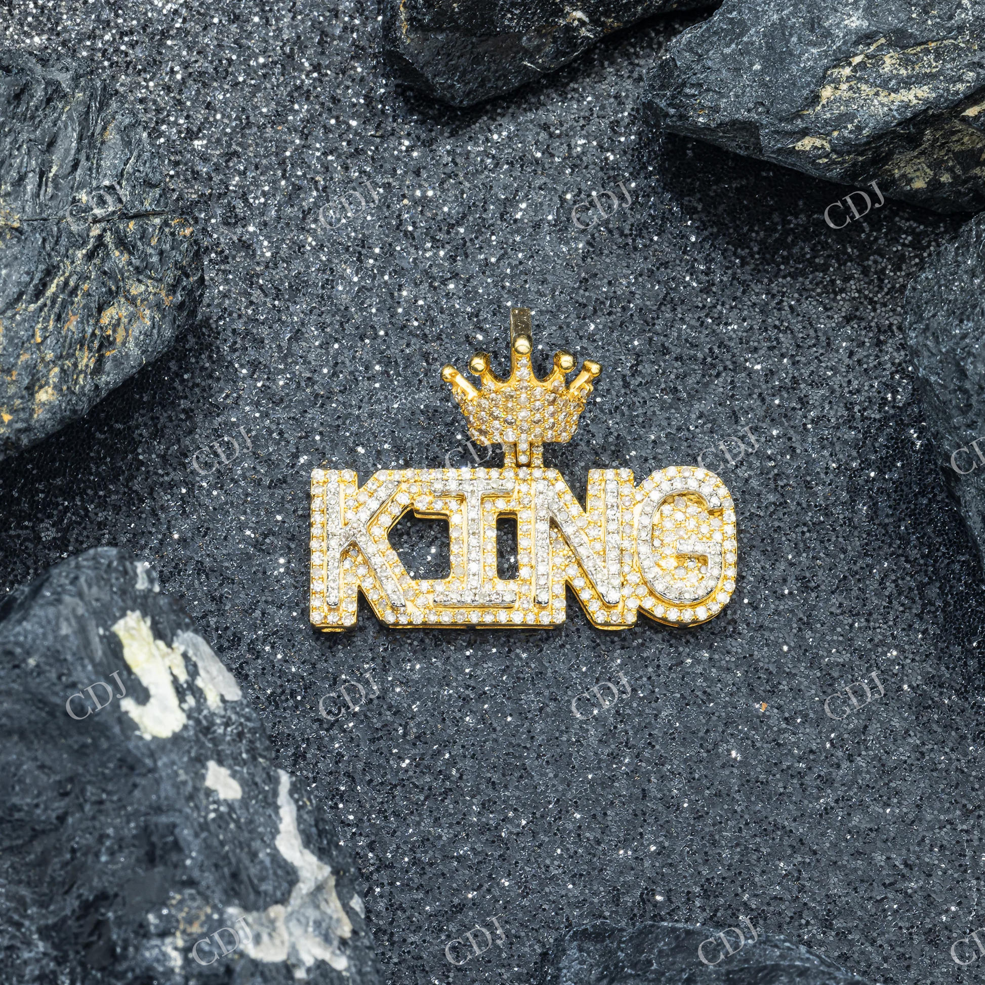 Custom Hip Hop 925 Silver Moissanite King Pendant Hip Hop Pendent customdiamjewel