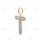 T letter 925 Silver Moissanite Unisex Pendant Hip Hop Pendent customdiamjewel