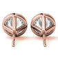Yellow Gold Bezel Set Lab Grown Diamond Earrings