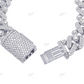 14MM Silver Moissanite Multi Stone Cuban Bracelet hip hop jewelry customdiamjewel