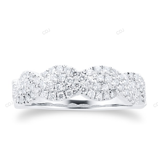 White Gold Lab Grown Diamond Wedding Band For Daily Wear Wedding Band customdiamjewel