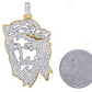 Yellow Gold Cut Out Digital Christ Jesus CVD Diamond Pendant hip hop jewelry CustomDiamJewel