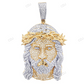 Yellow Gold Lab Created Diamond Thrown Design Jesus Pendant hip hop jewelry CustomDiamJewel