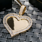 925 Silver Moissanite Baguette Heart Pendant Hip Hop Pendent customdiamjewel