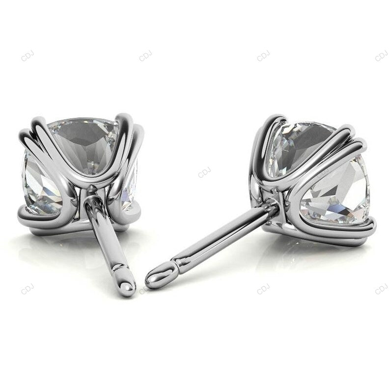 White Gold Lab Grown Diamond Stud Earring For Everyday
