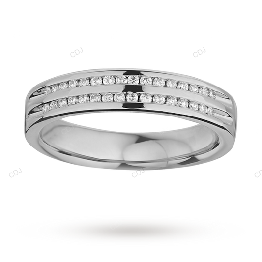 Luxury Lab Grown Diamond Wedding Band in White Gold