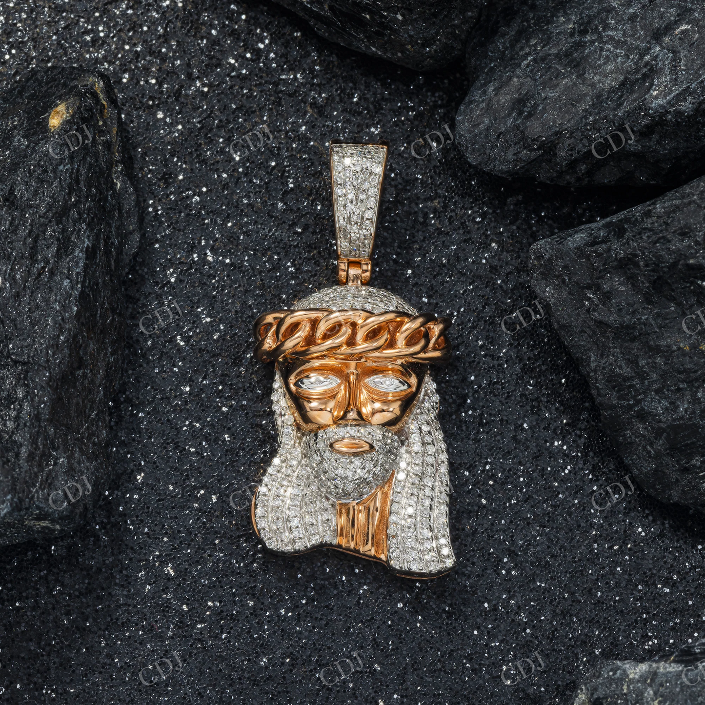 Hip Hop Jesus Face 925 Silver Moissanite Pendant Hip Hop Pendent customdiamjewel