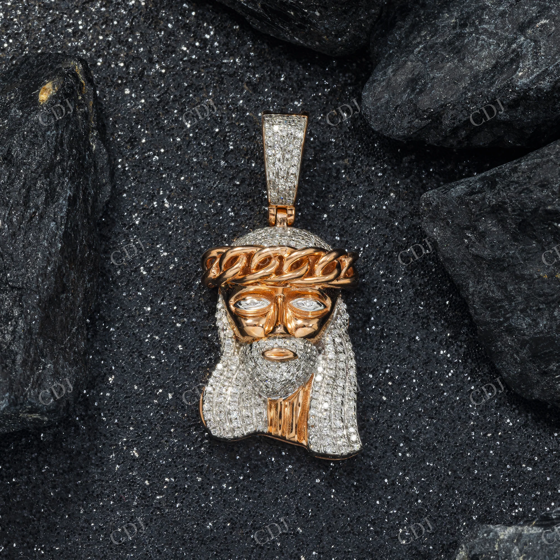 Hip Hop Jesus Face 925 Silver Moissanite Pendant Hip Hop Pendent customdiamjewel