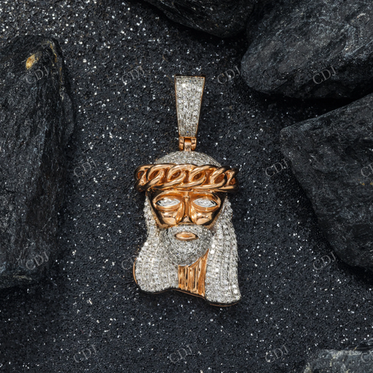 Hip Hop Jesus Face 925 Silver Moissanite Pendant Hip Hop Pendent customdiamjewel