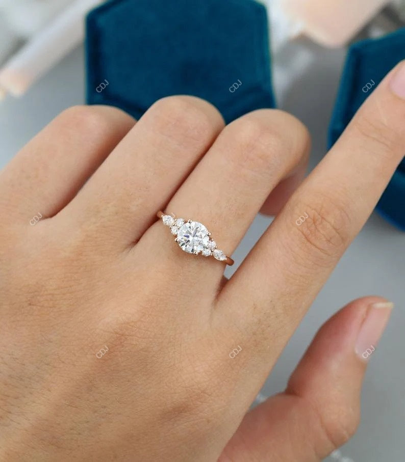 2.00 CTW Round Cut Lab-Grown Diamond Cluster Ring