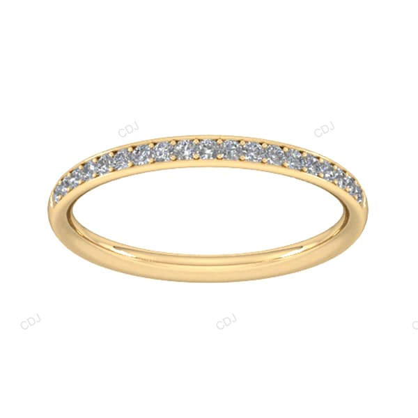 Rose Gold Lab Grown Diamond Halt Eternity Wedding Band