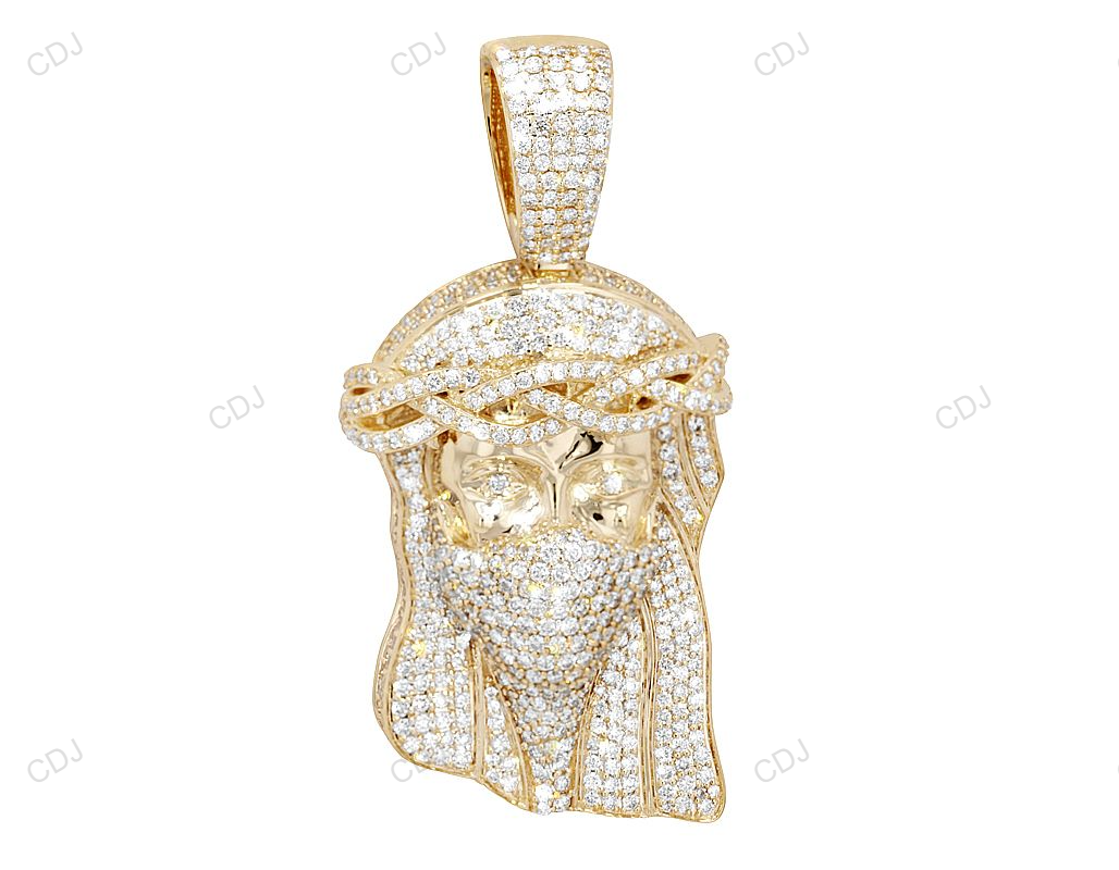 Masked Jesus Iced Out Lab Grown Diamond Solid Gold Pendant hip hop jewelry CustomDiamJewel