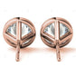 Yellow Gold Bezel Set Lab Grown Diamond Earrings customdiamjewel