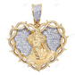 Heart Thorn Tow-Tone Lab Grown Diamond Jesus Pendant hip hop jewelry CustomDiamJewel