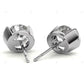 White Half Bezel Set Lab Grown Diamond Earrings