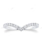 White Gold CVD Diamond Chevron Shape Wedding Band
