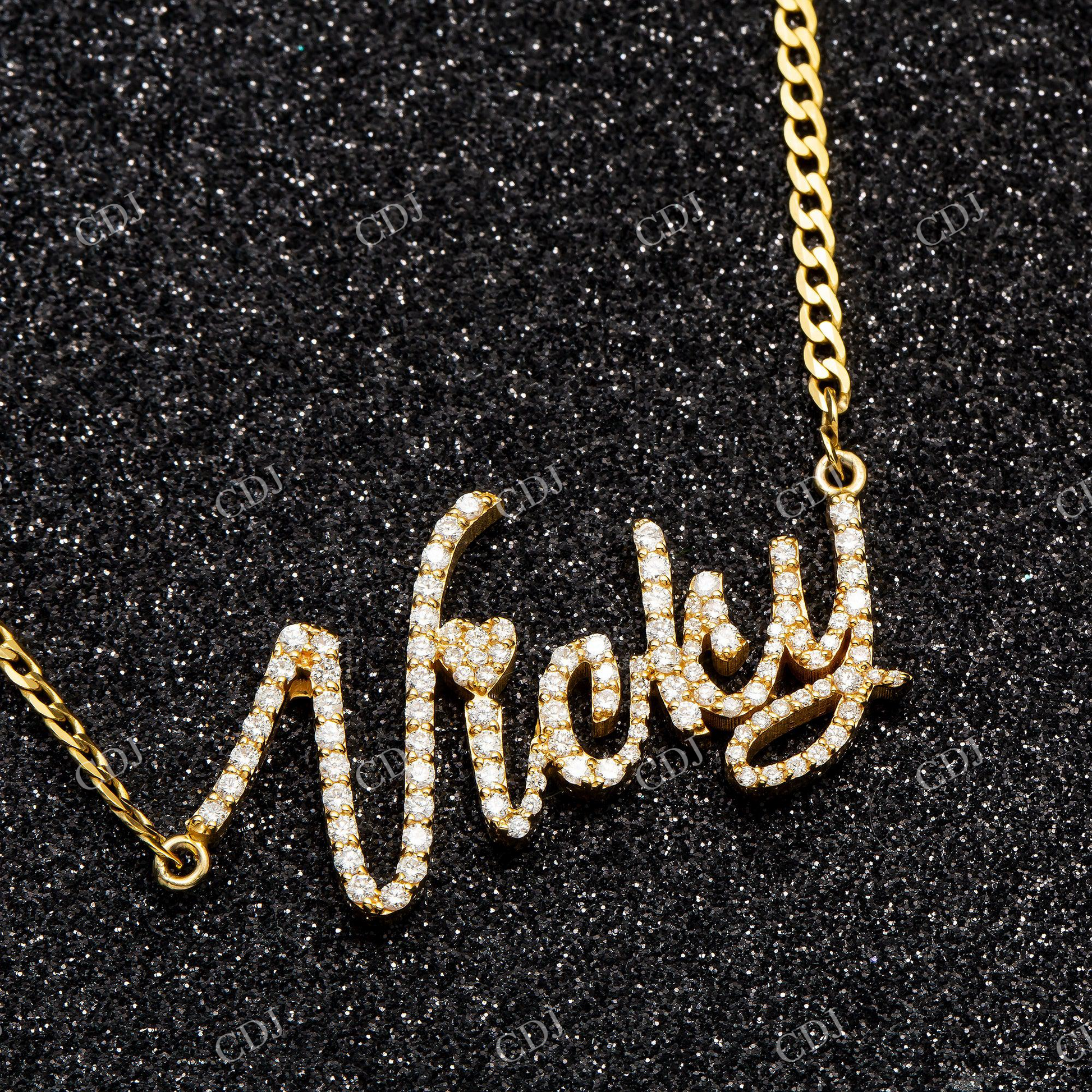 925 Silver Custom Name Moissanite Pendant Hip Hop Pendent customdiamjewel