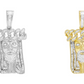 Jesus Baguette Cut Lab Grown Diamond Yellow Gold Pendant hip hop jewelry CustomDiamJewel