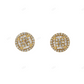 Baguette Lab Grown Diamond Cluster Gold Stud Earrings