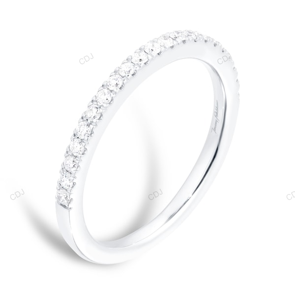 Full Eternity White Gold CVD Diamond Wedding Band