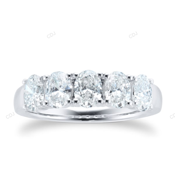 White Gold CVD Diamond Luxury Wedding Band