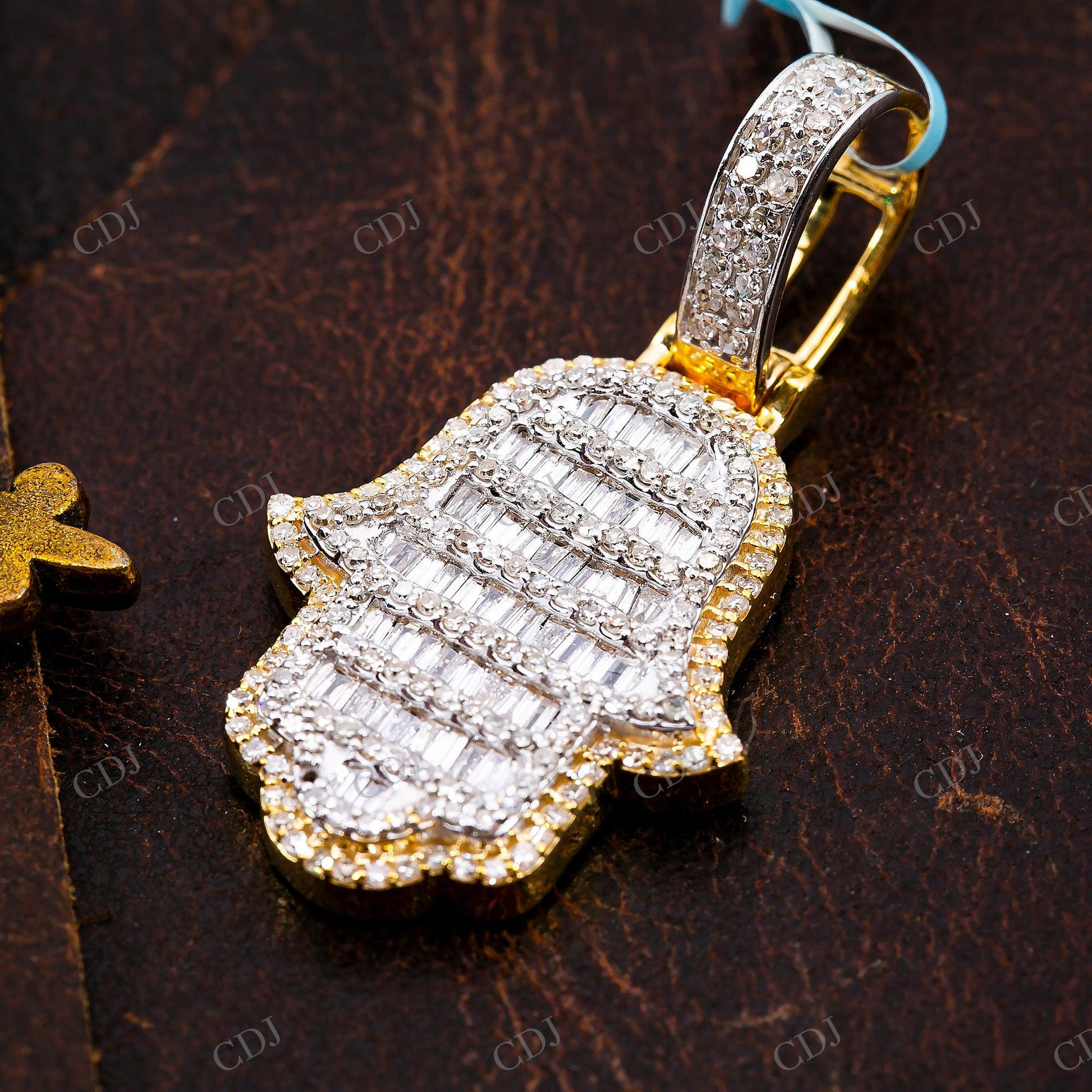 Iced Out Hamsa 925 Silver Moissanite Pendant Hip Hop Pendent customdiamjewel