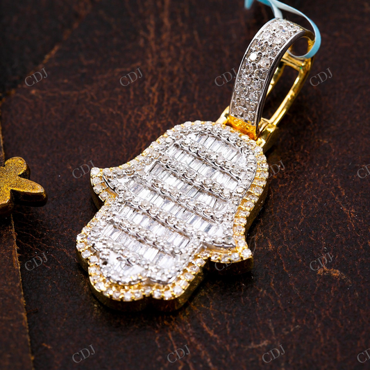 Iced Out Hamsa 925 Silver Moissanite Pendant Hip Hop Pendent customdiamjewel