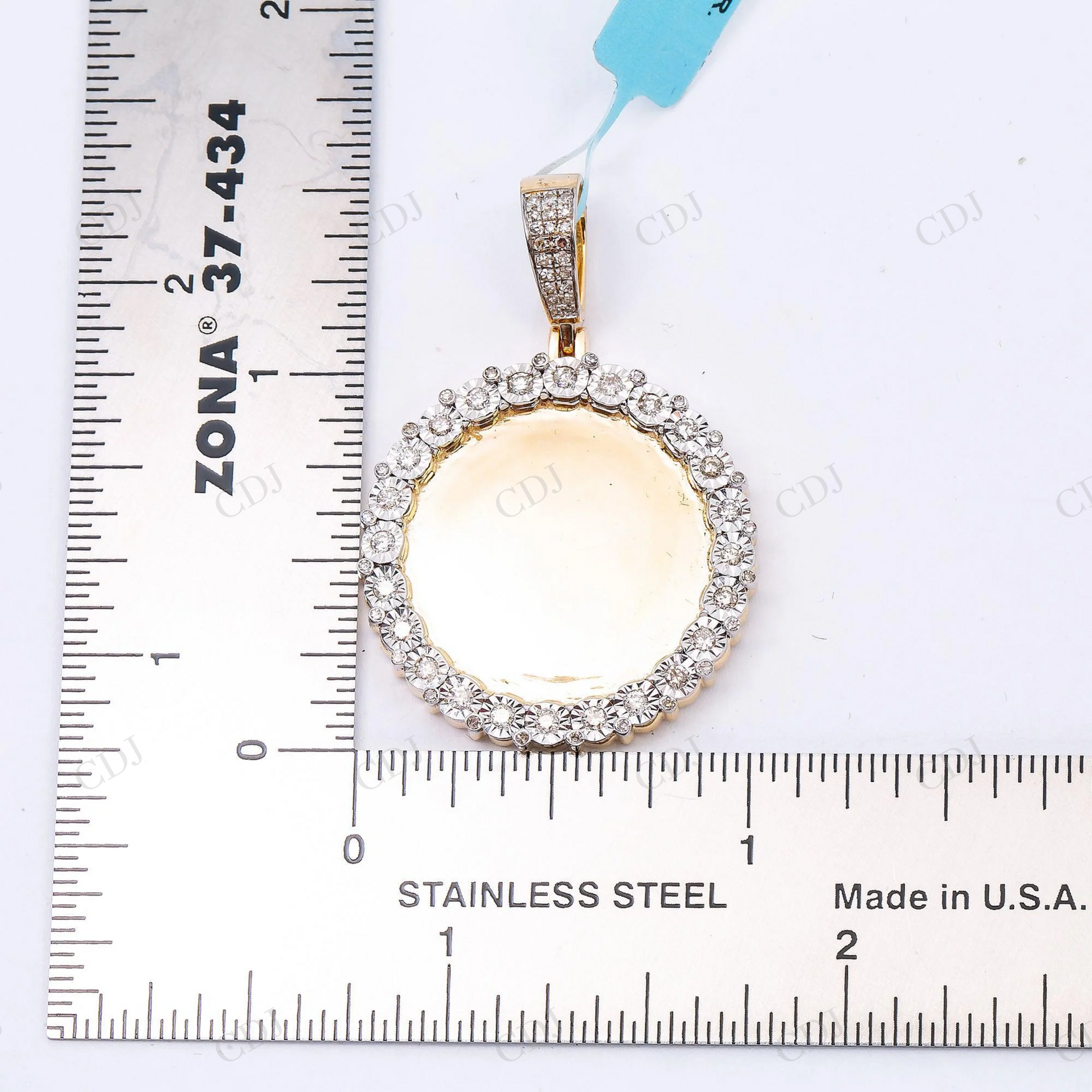 Personalized Round Photo Frame 925 Silver Moissanite Round Diamond Pendant Hip Hop Pendent customdiamjewel
