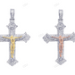 3.10 CTW Jesus Crucifix Cross Tow-Tone Gold CVD Diamond Pendant hip hop jewelry CustomDiamJewel