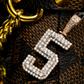 Luxury 5 Number Moissanite 925 Silver Pendant Hip Hop Pendent customdiamjewel