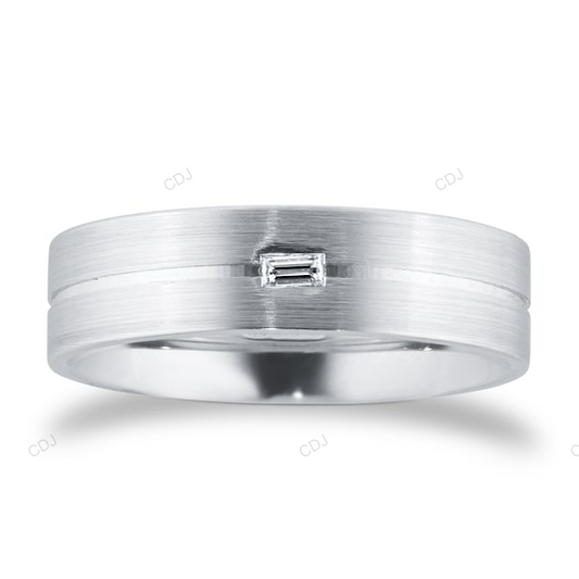 Flush Setting Lab Grown Diamond Wedding Band For Men Wedding Band customdiamjewel