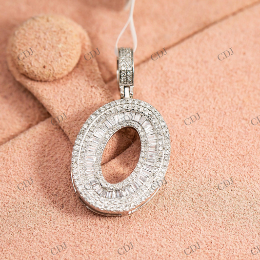 Baguette Moissanite 925 Silver O Pendant Hip Hop Pendent customdiamjewel