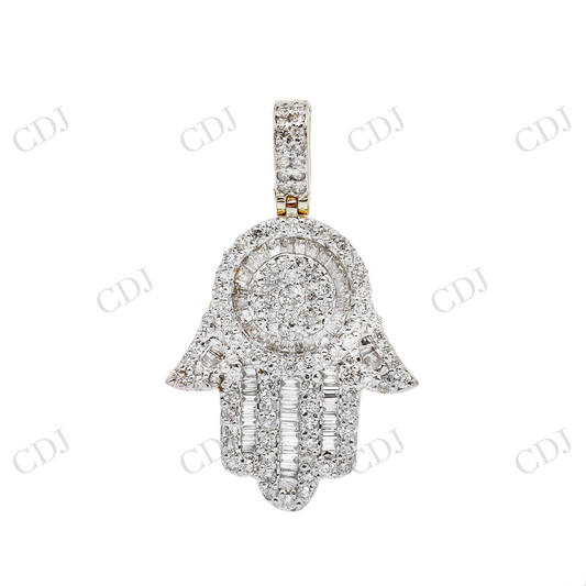 Religious Hamsa 925 Silver Moissanite Hip Hop Jewelry Pendant Hip Hop Pendent customdiamjewel