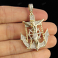 Yellow Gold Crucifix Jesus Anchor CVD Diamond Pendant hip hop jewelry CustomDiamJewel