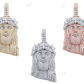 Two-Tone Lab Grown Diamond Marquise Cut Iced Out Jesus Pendant hip hop jewelry CustomDiamJewel