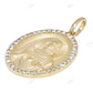 Oval Scared Heart Jesus Yellow Gold Lab Grown Diamond Pendant hip hop jewelry CustomDiamJewel