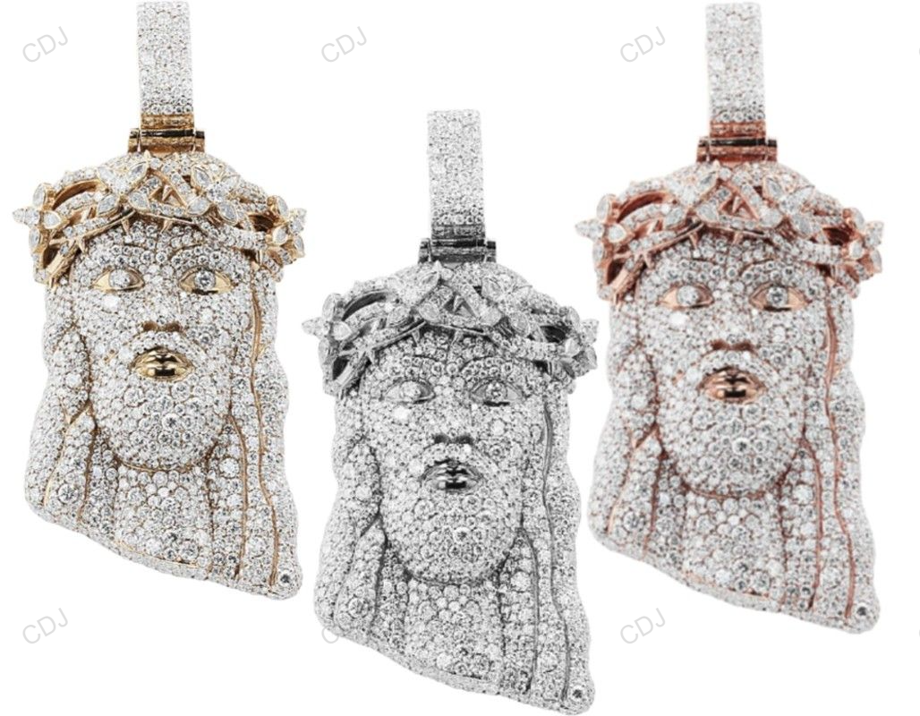 CVD Gold Unique Pattern Jesus Fashionable Pendant hip hop jewelry CustomDiamJewel