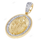 Mother Mary Two-Tone Lab Grown Diamond Pendant hip hop jewelry CustomDiamJewel