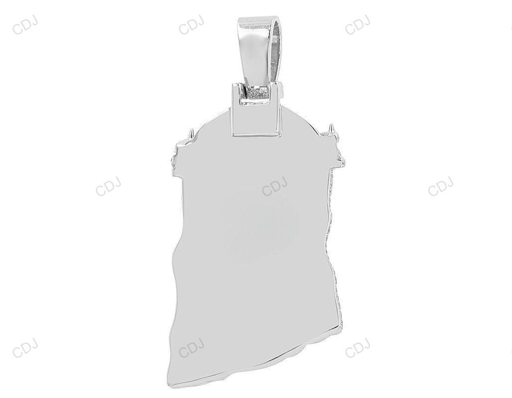 Iced Out Gold CVD Diamond Customize Jesus Pendant hip hop jewelry CustomDiamJewel