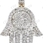 Religious Hamsa 925 Silver Moissanite Hip Hop Jewelry Pendant Hip Hop Pendent customdiamjewel