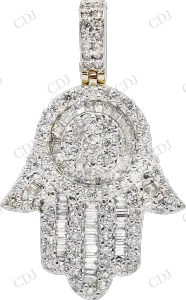Religious Hamsa 925 Silver Moissanite Hip Hop Jewelry Pendant Hip Hop Pendent customdiamjewel