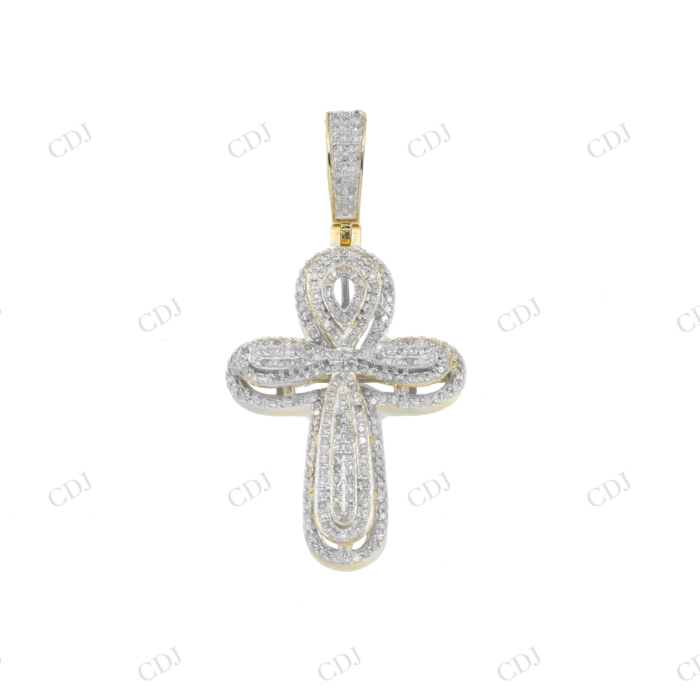 Religious Moissanite Cross Charm 925 Silver Pendant Hip Hop Pendent customdiamjewel
