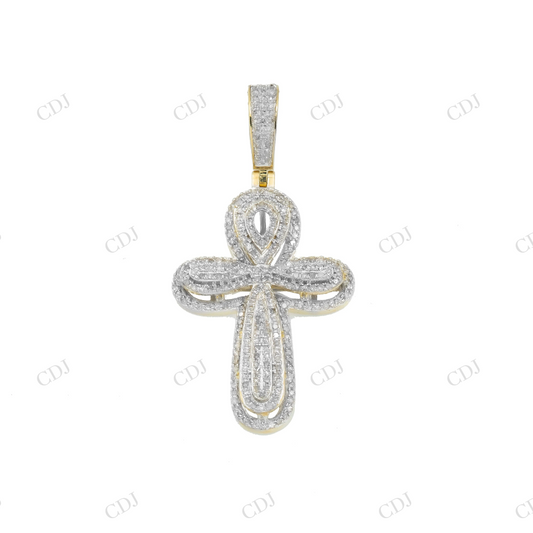 Religious Moissanite Cross Charm 925 Silver Pendant Hip Hop Pendent customdiamjewel
