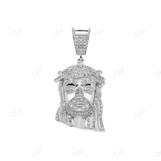 925 Sterling Silver Moissanite Fully Iced Out Christian Pendant Hip Hop Pendent customdiamjewel